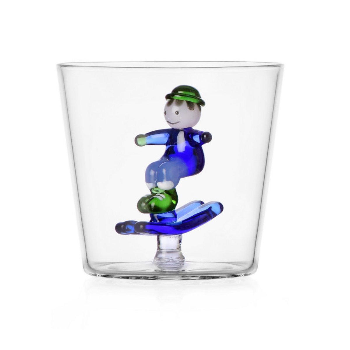 Verre à eau SNOW GAMES Kid Skiing bleu, ICHENDORF