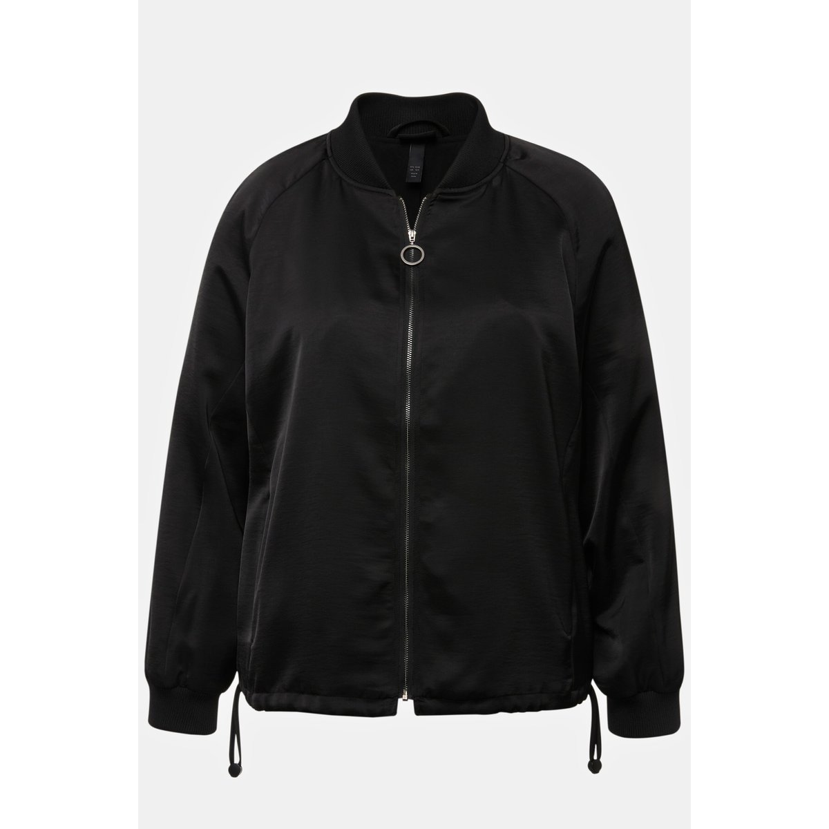 Blouson en satin, esprit Teddy américain noir, ULLA POPKEN