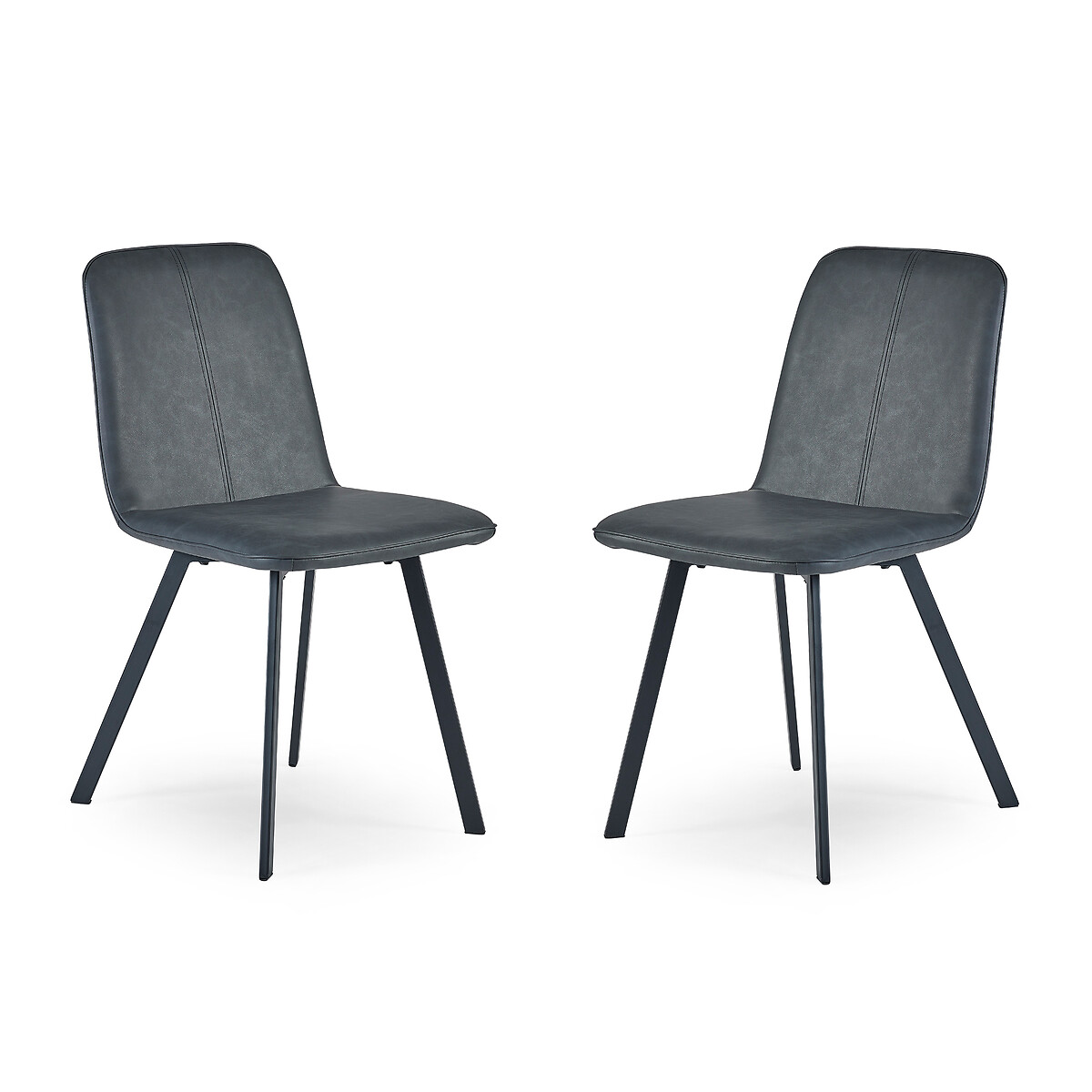 Laurence Leather Chairs (Set of 2) black, SO'HOME
