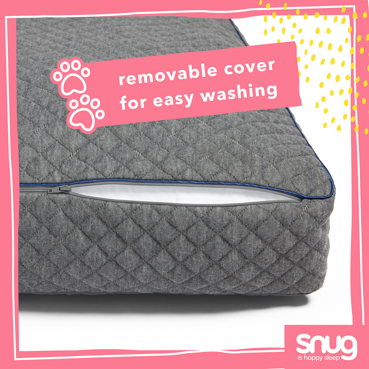 Friends Recycled Pet Bed grey, SNUG