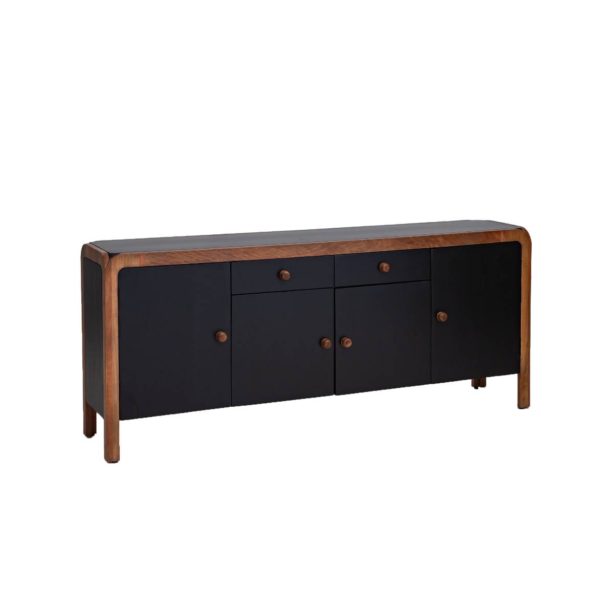 Buffet en bois de manguier ROMY noir, MADE IN MEUBLES 