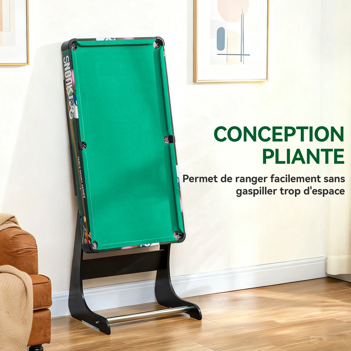 Table de billard multifonctionnelle MDF multicolore, HOMCOM