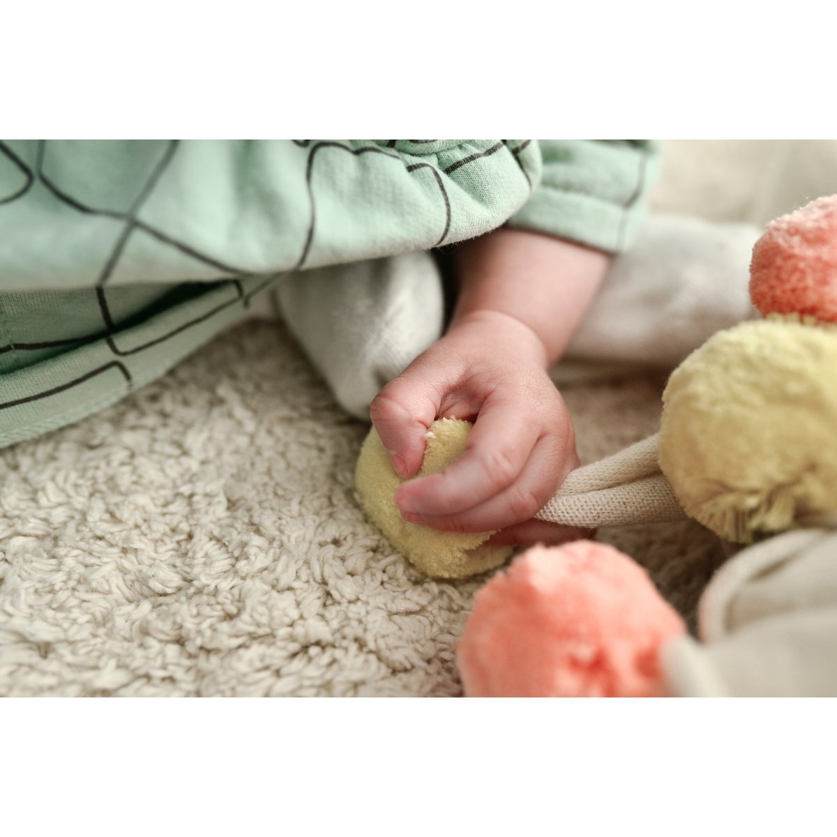 Couverture bébé coton, COLORED SUN beige, HAPPY DECOR KIDS
