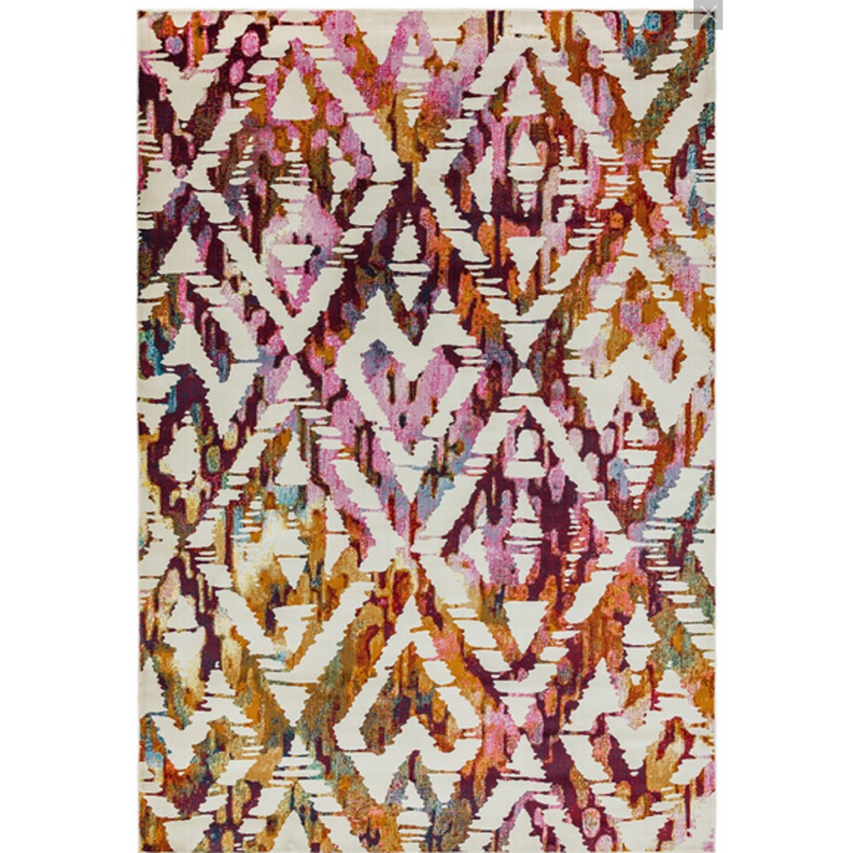 Tapis salon et chambre moderne tissé plat EMILIO DIAMOND multicolore, NOVATREND