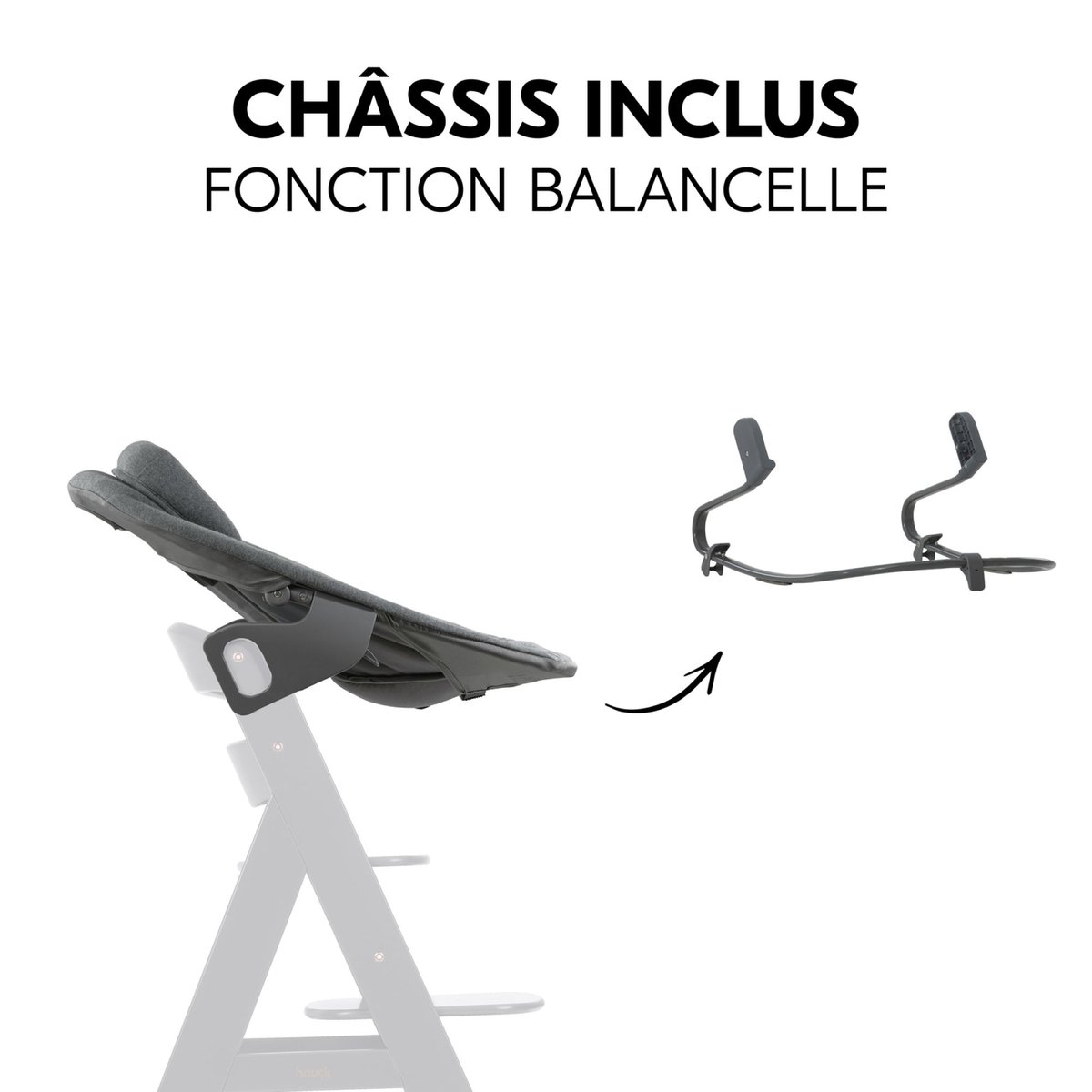 Transat Alpha Bouncer Premium gris, HAUCK