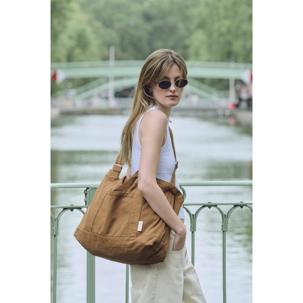 Grand sac cabas MONTMARTRE XL tabac, RIVEDROITE