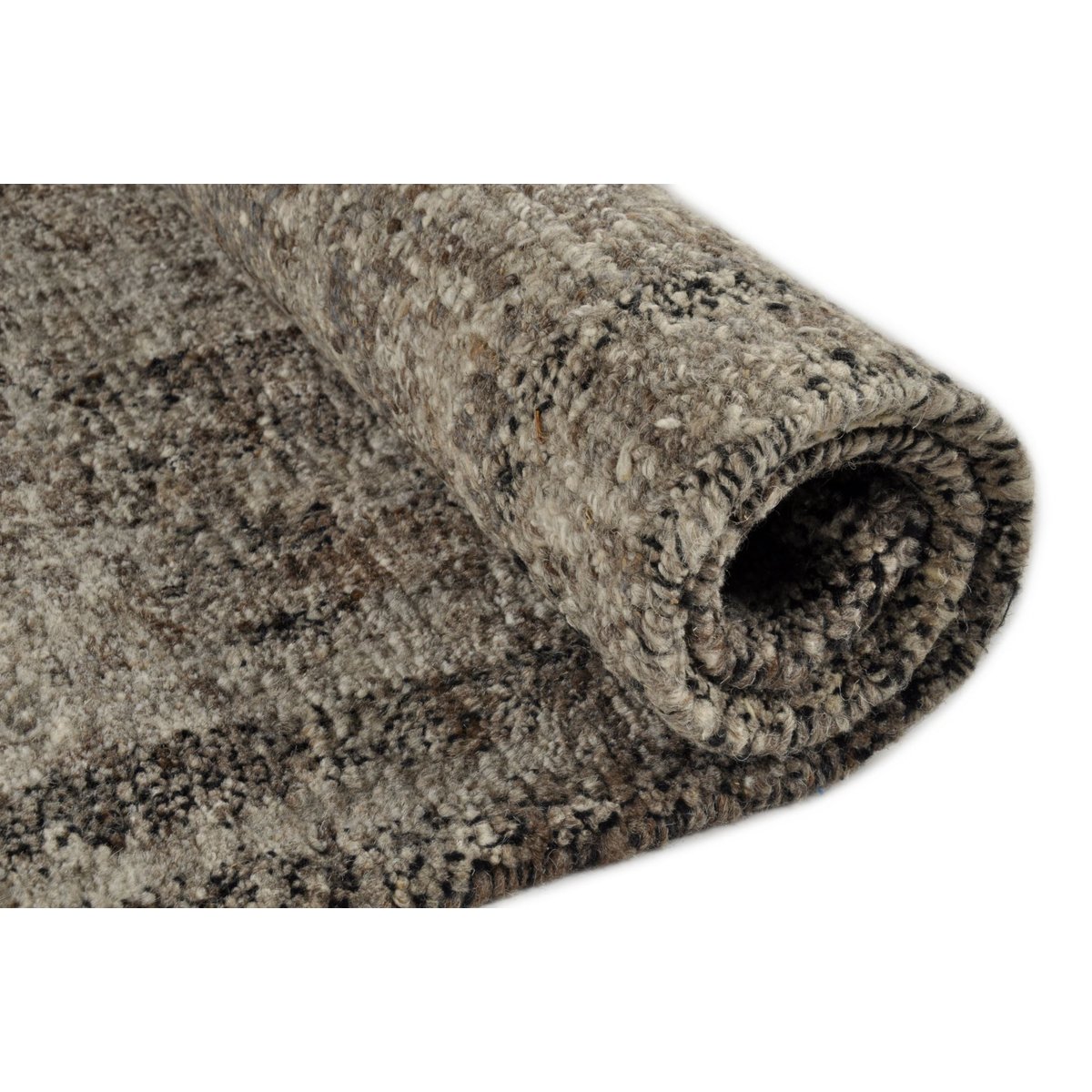 Tapis en laine vierge noué à la main gris, THEKO
