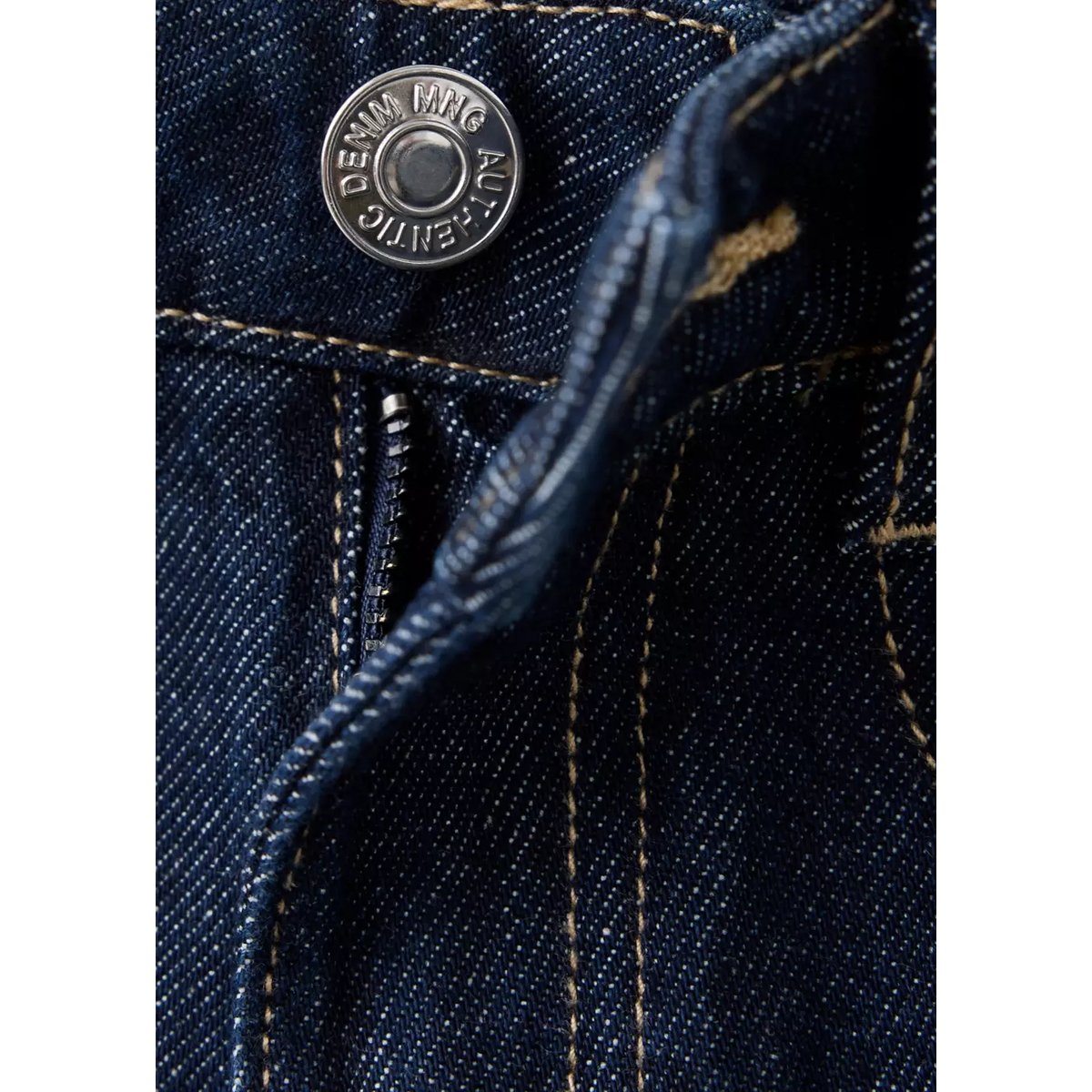 Jean droit brodé bleu, MANGO TEEN