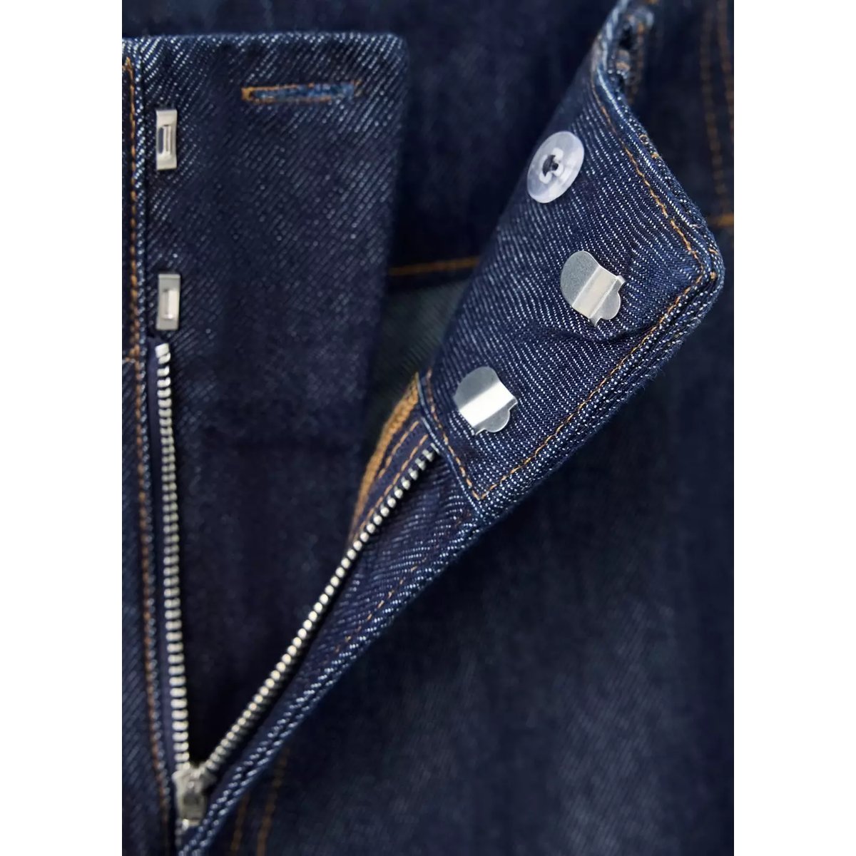 Jean droit taille haute bleu, MANGO
