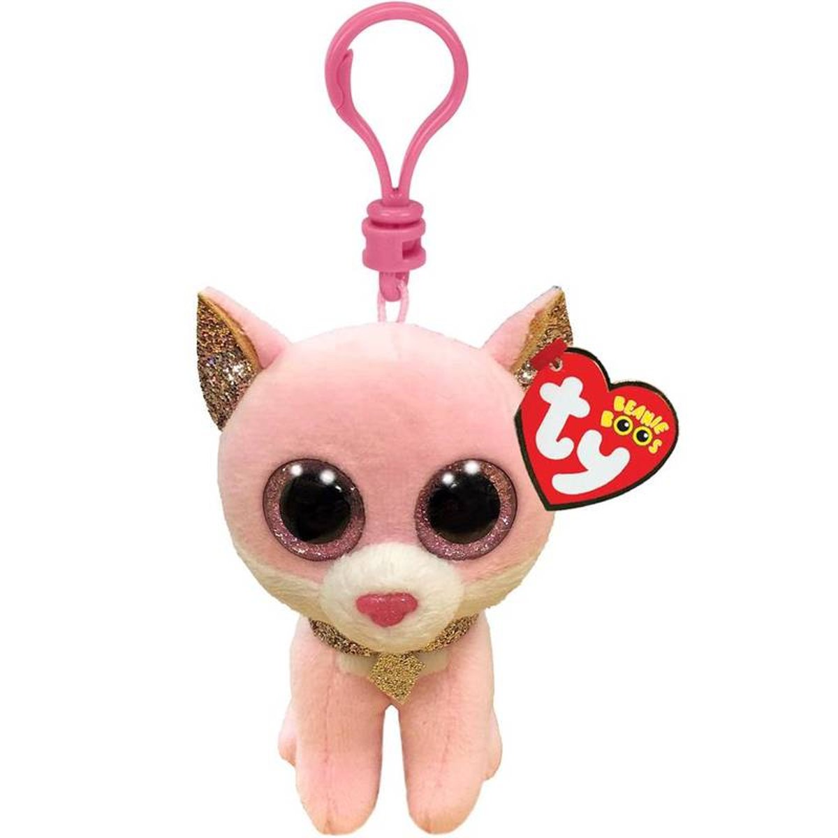 Fiona Porte clef chat rose, TY