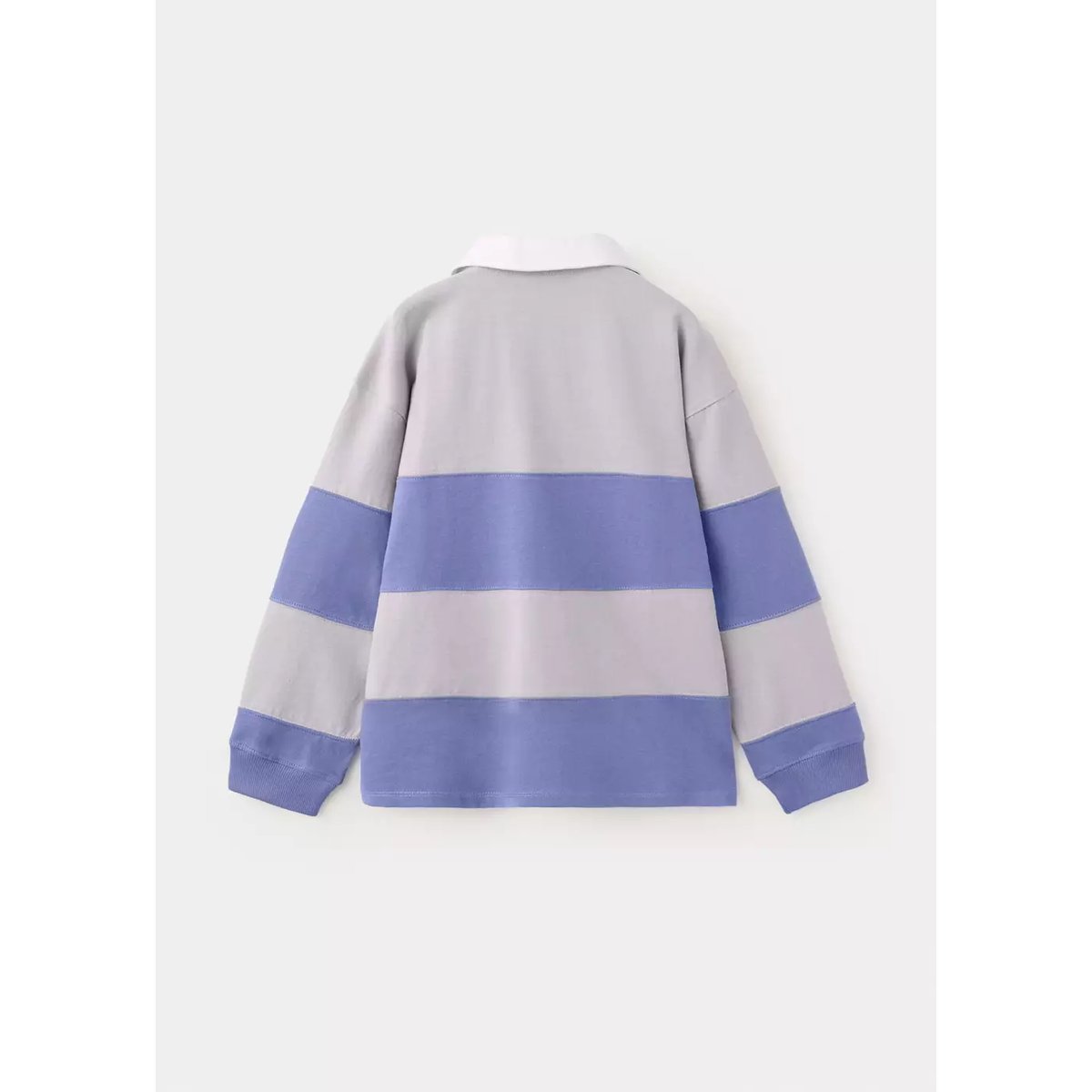 Polo imprimé en coton à rayures bleu indigo, MANGO KIDS