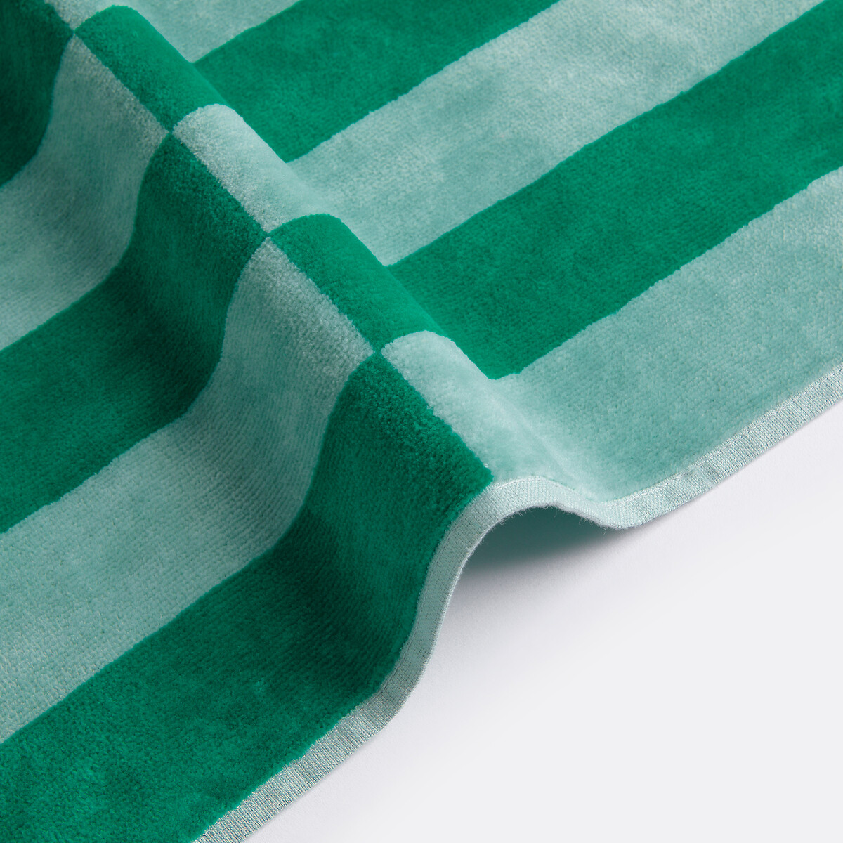 Maxi badlaken in fluweel badstof,Tabaka celadon/groen, LA REDOUTE INTERIEURS