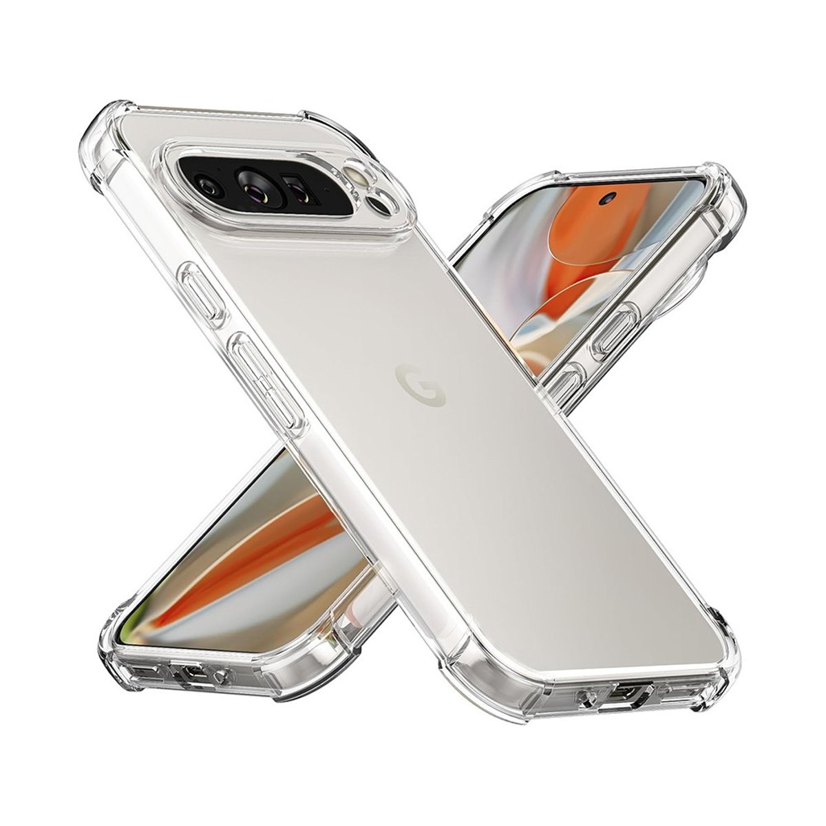 Coque anti-choc souple angles renforcés Pixel 9 Pro transparent, EVETANE