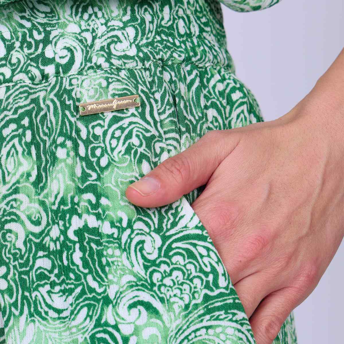 Pantalon large Gennie vert, MISE AU GREEN