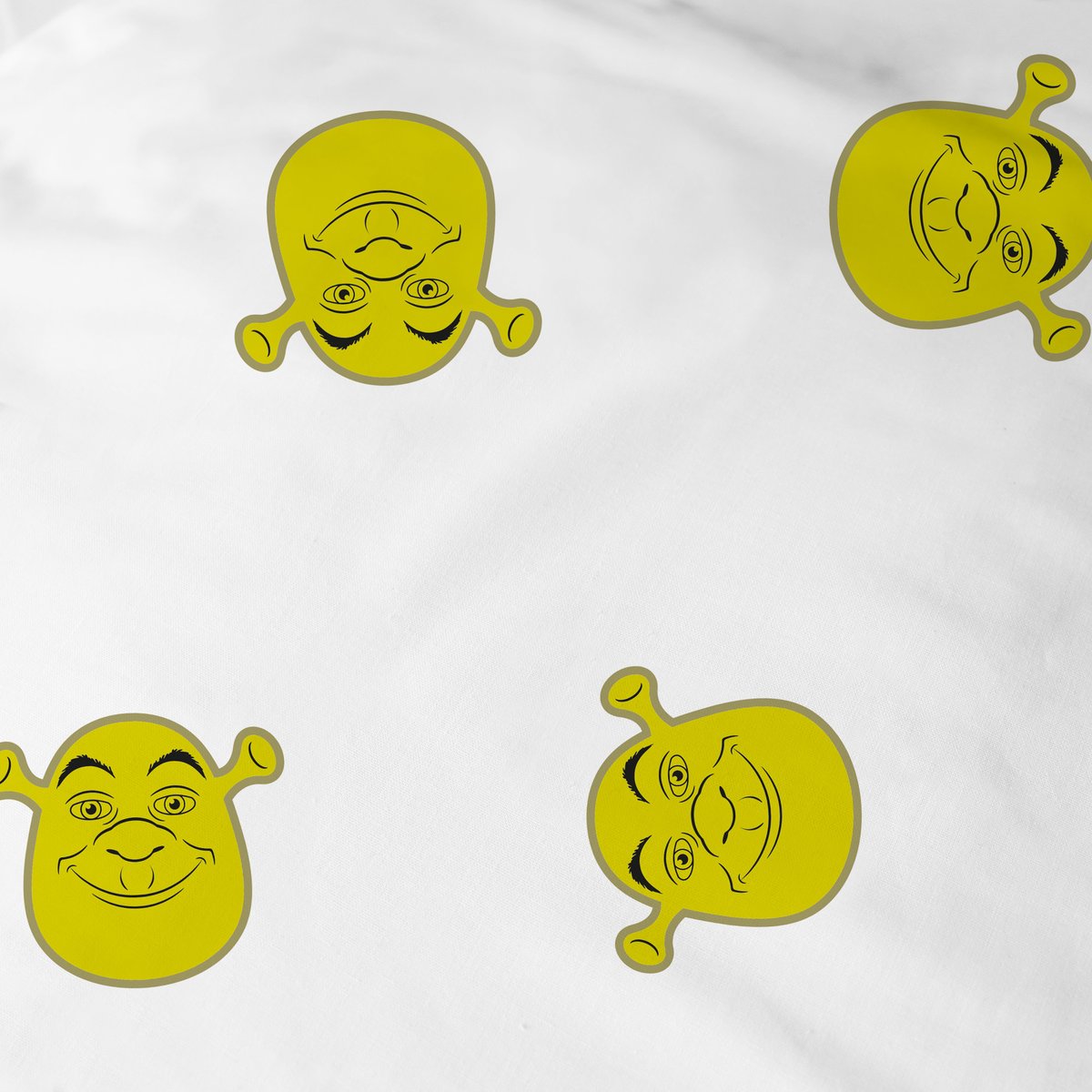 Parure de lit imprimée 100% coton, SHREK AMIS vert, OMYDREAM