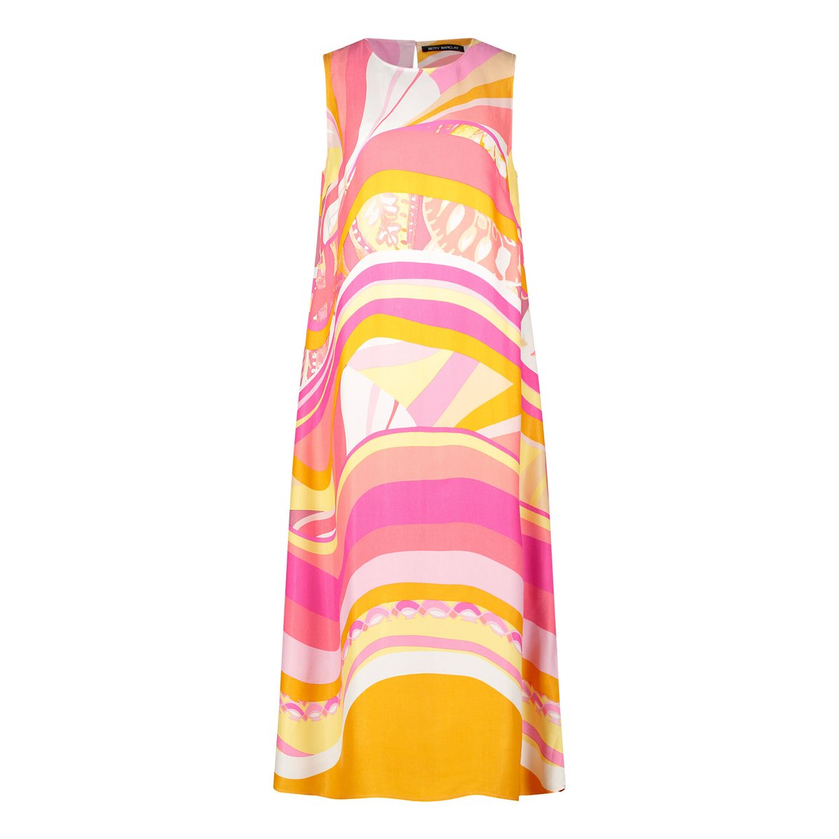 Robe d'été à encolure ronde rosé/yellow, BETTY BARCLAY