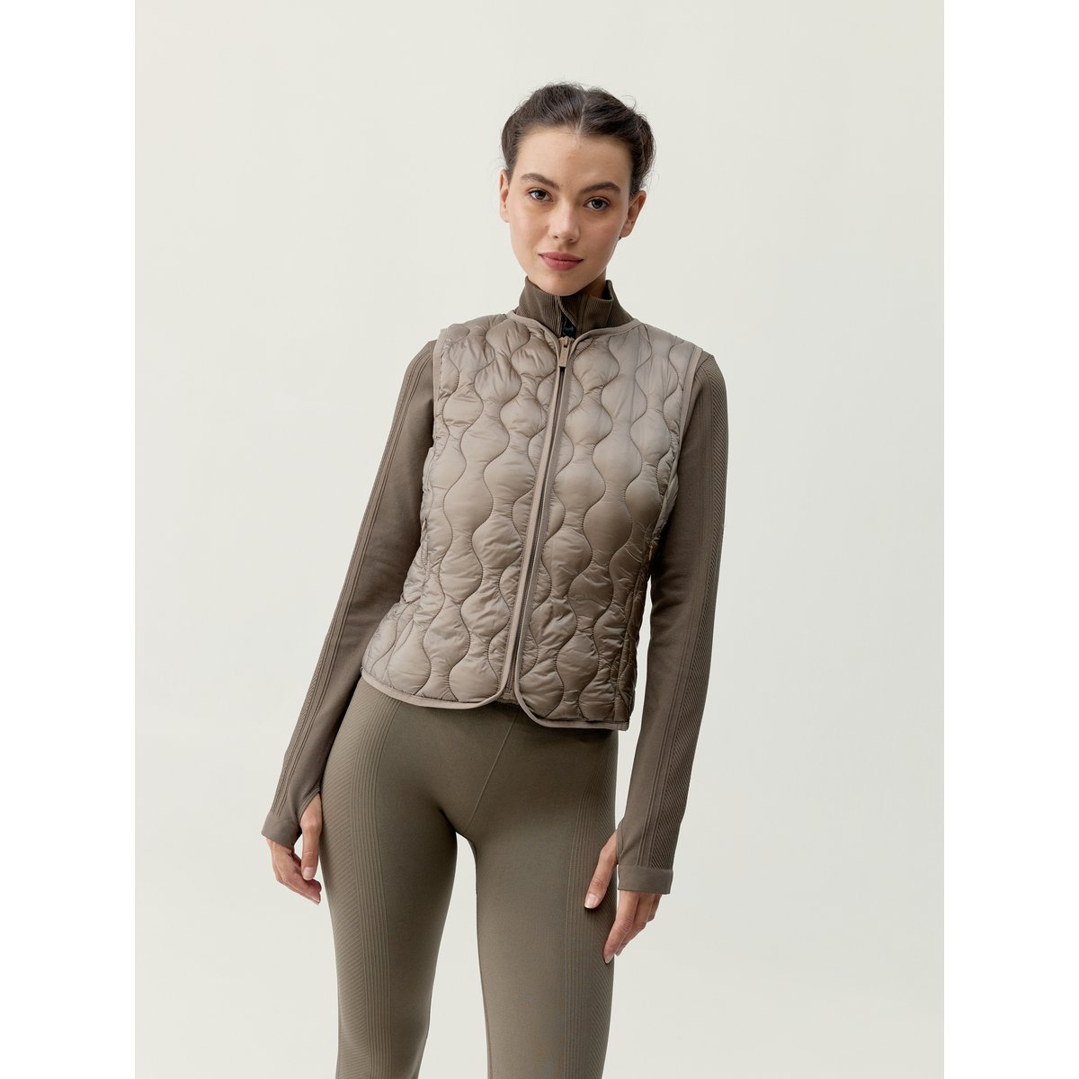 Veste de sport zippée Performance Athleisure KENAL noix, BORN