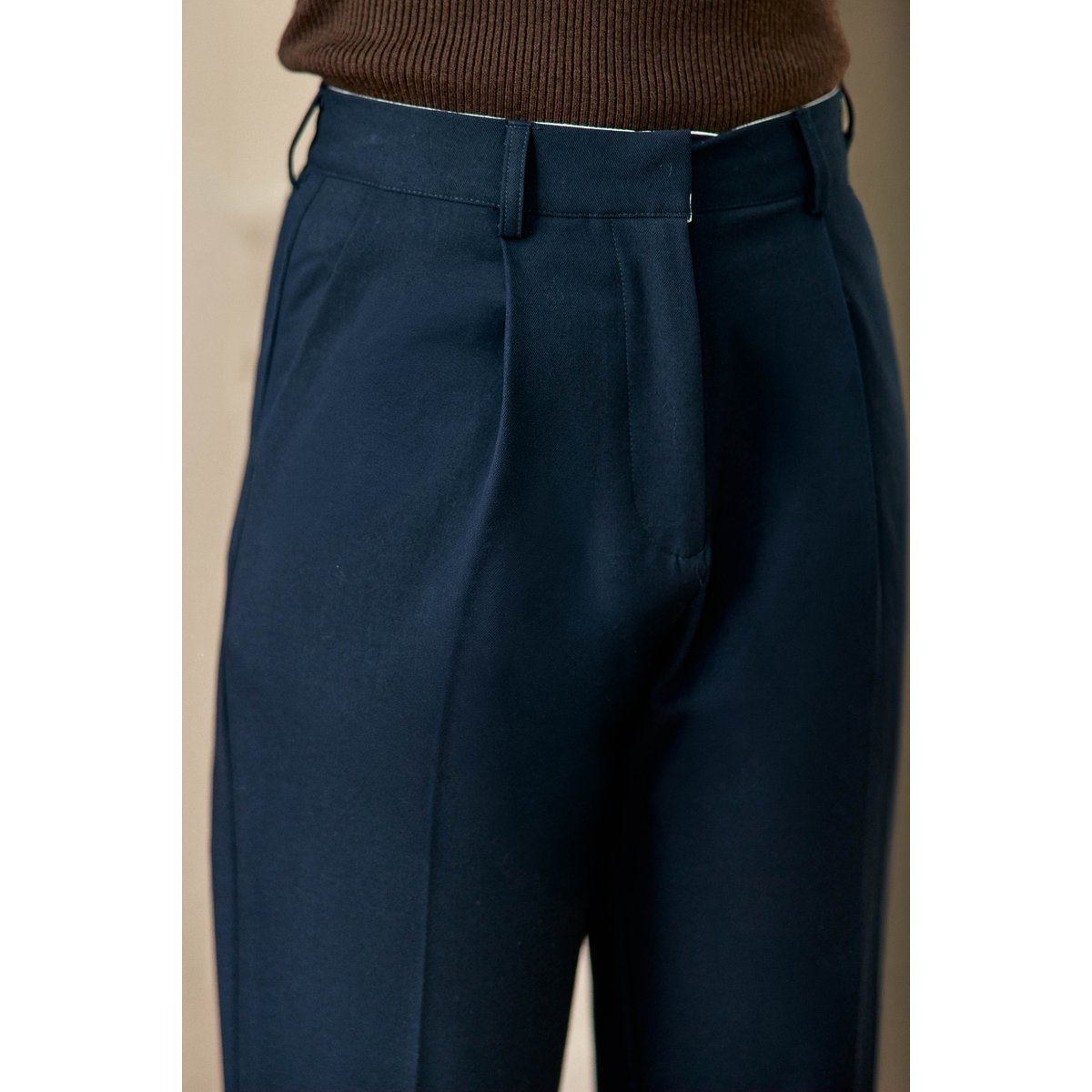 Pantalon carotte uni PAROT 25-marine, LA PETITE ETOILE
