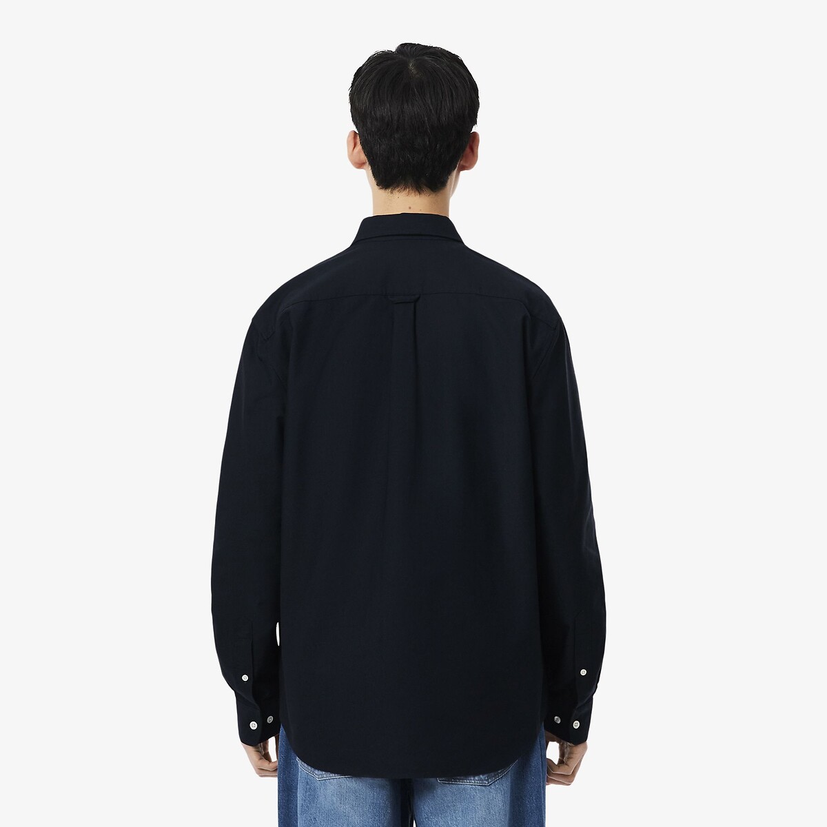 Regular fit Oxford shirt navy blue, LACOSTE