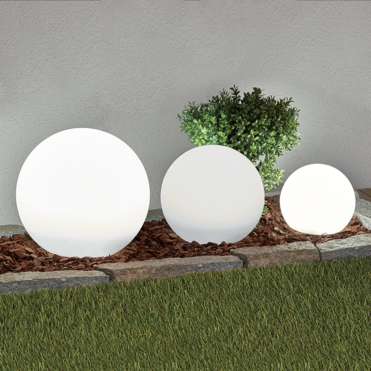Lampe solaire moderneLED, Lago blanc, LINDBY