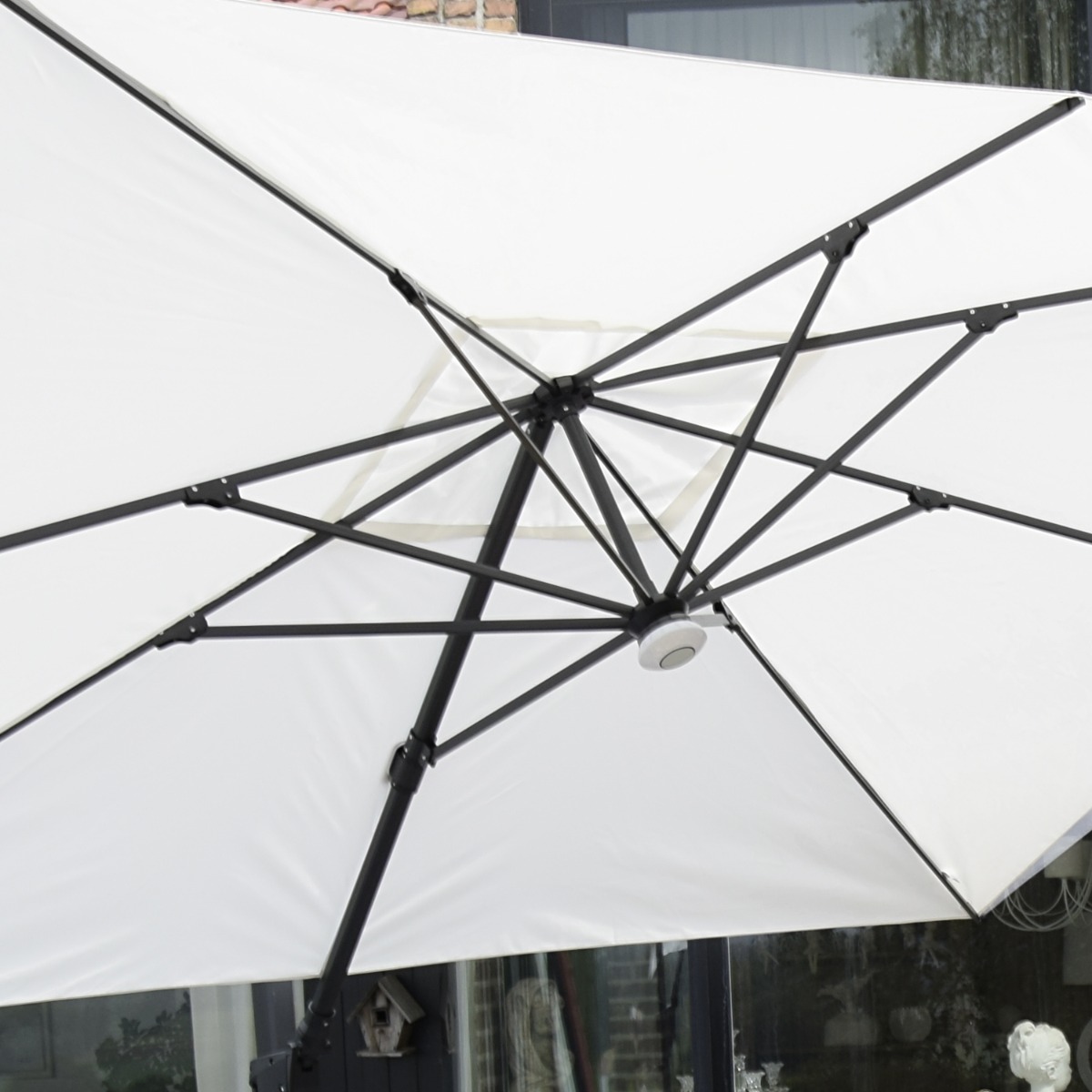Parasol déporté Poséïdon 4x3m ecru, GECKO JARDIN