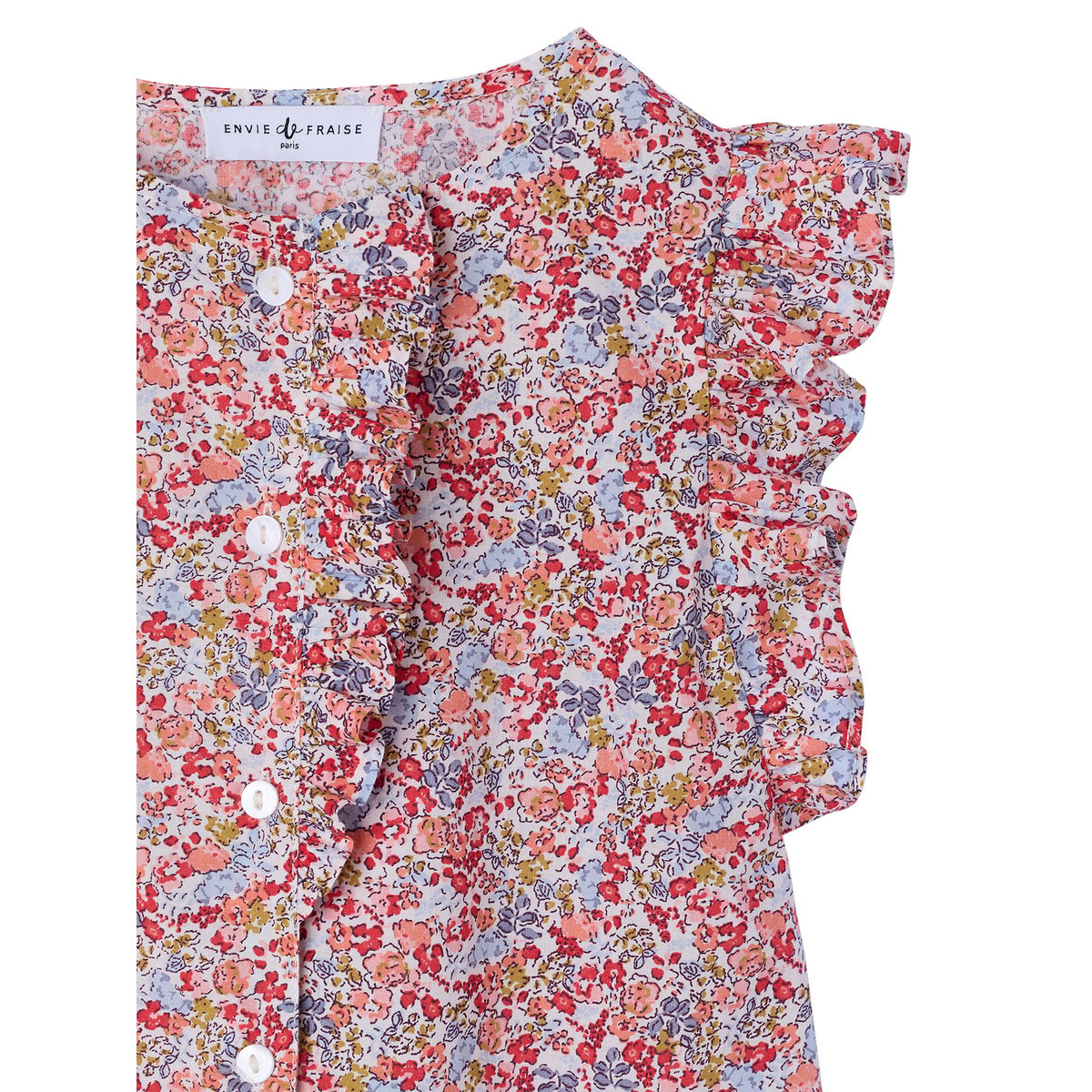 Blouse manches volantées bea, ENVIE DE FRAISE
