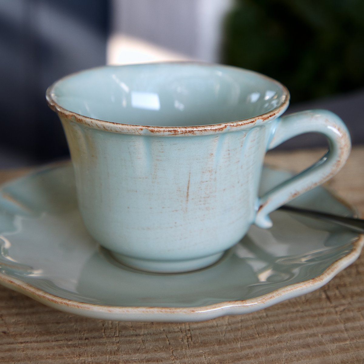 Tasse à café et soucoupe 0.09 L ALENTEJO turquoise, COSTA NOVA