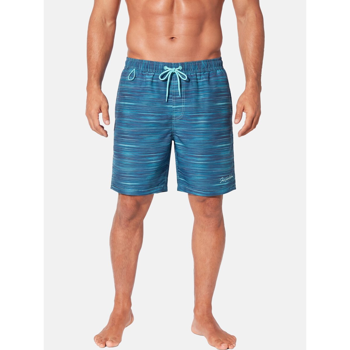 Short de bain OVIND bleu foncé à dessin, JAN VANDERSTORM