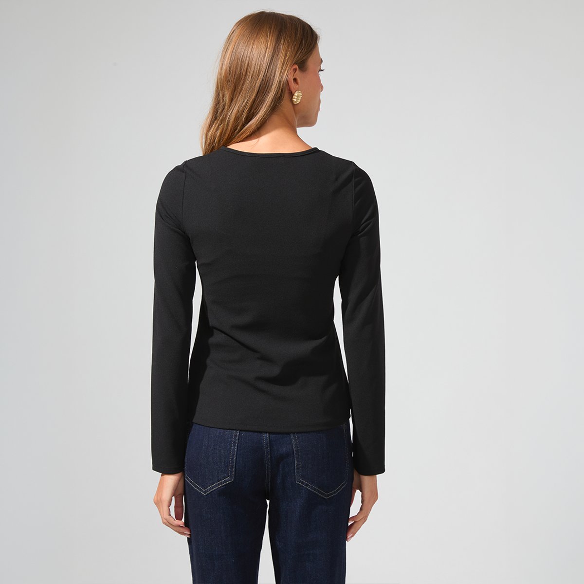 Top ouverture goutte YVES noir, BENOA