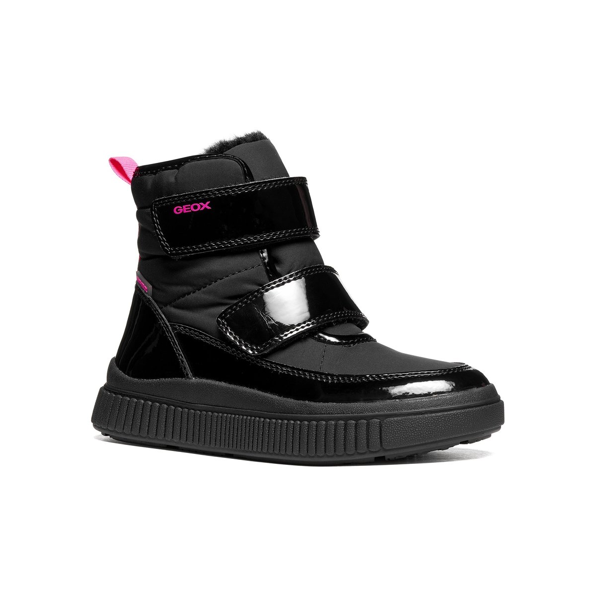 Bottines J LAQUINNY B ABX noir/fuchsia fluo, GEOX