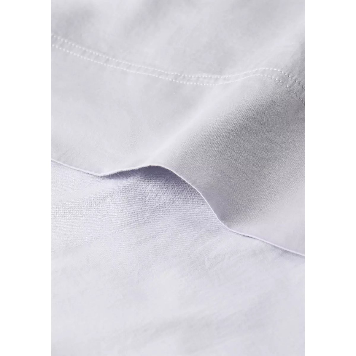 Drap plat en satin double surpiqûre Lit 90 cm violet clair/pastel, MANGO HOME