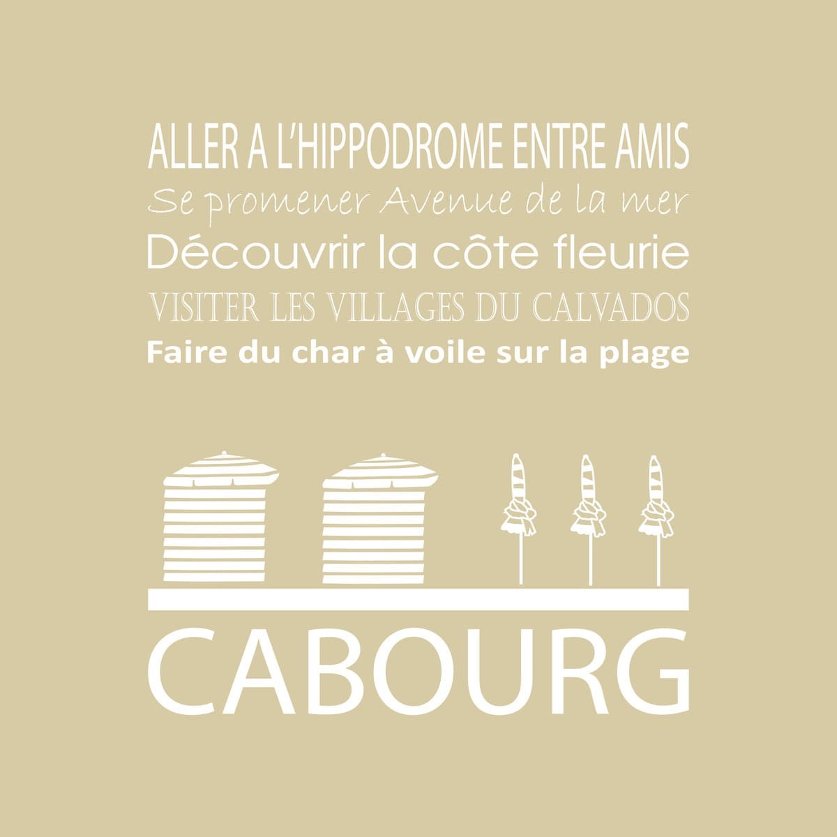 Tableau Mural Cabourg RÉGIONALISME tableaux sur toile-beige, CEANOTHE
