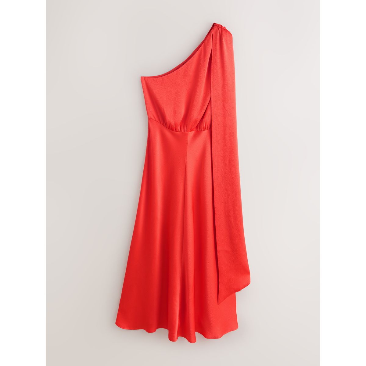 Robe mi-longue style foulard en satin rose corail, NEXT