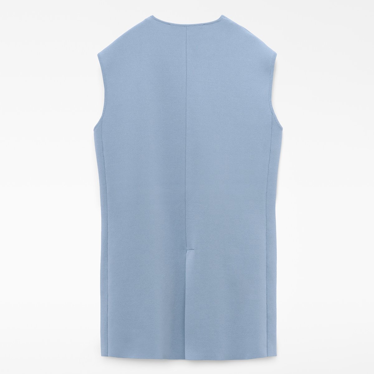 Gilet semi-ajusté à col en V bleu, ADOLFO DOMINGUEZ