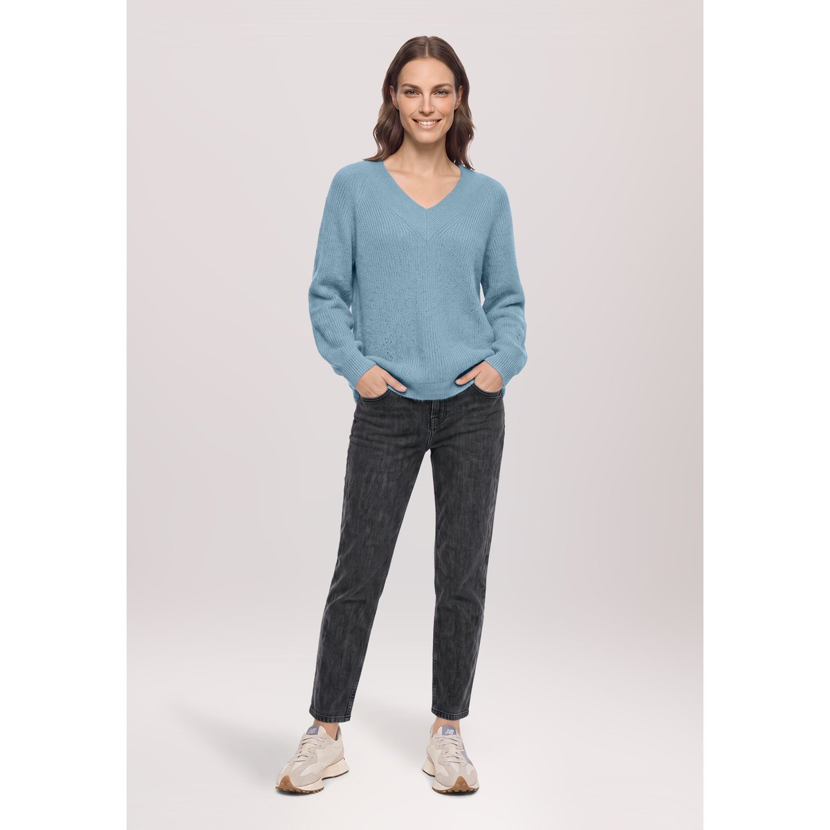 Pull-over en maille à fils de fil textile smoky mint, BETTY BARCLAY