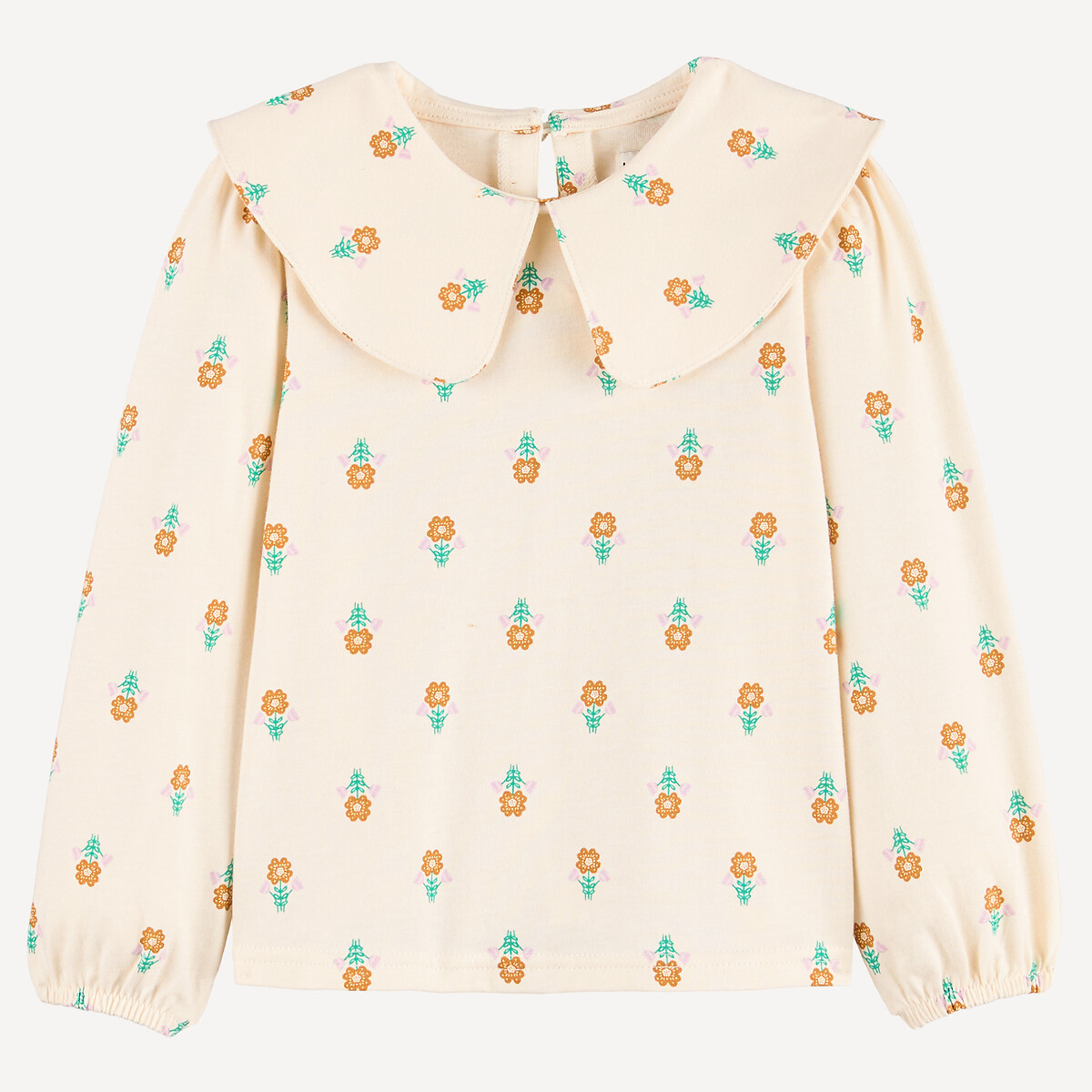 Set da 3 pezzi: abito senza maniche, T-shirt a maniche lunghe, collant fantasia écru+kaki, LA REDOUTE COLLECTIONS