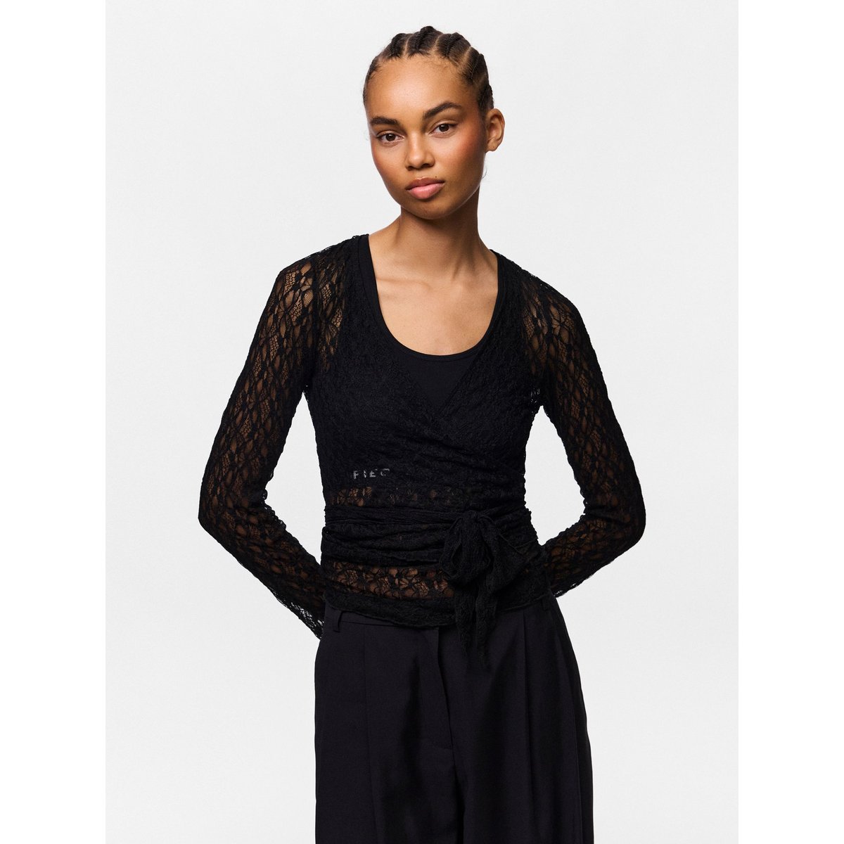 Top Cache-Cœur noir - black1, PIECES