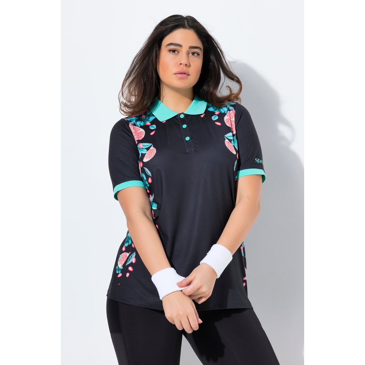 Polo technique à manches courtes. noir, ULLA POPKEN