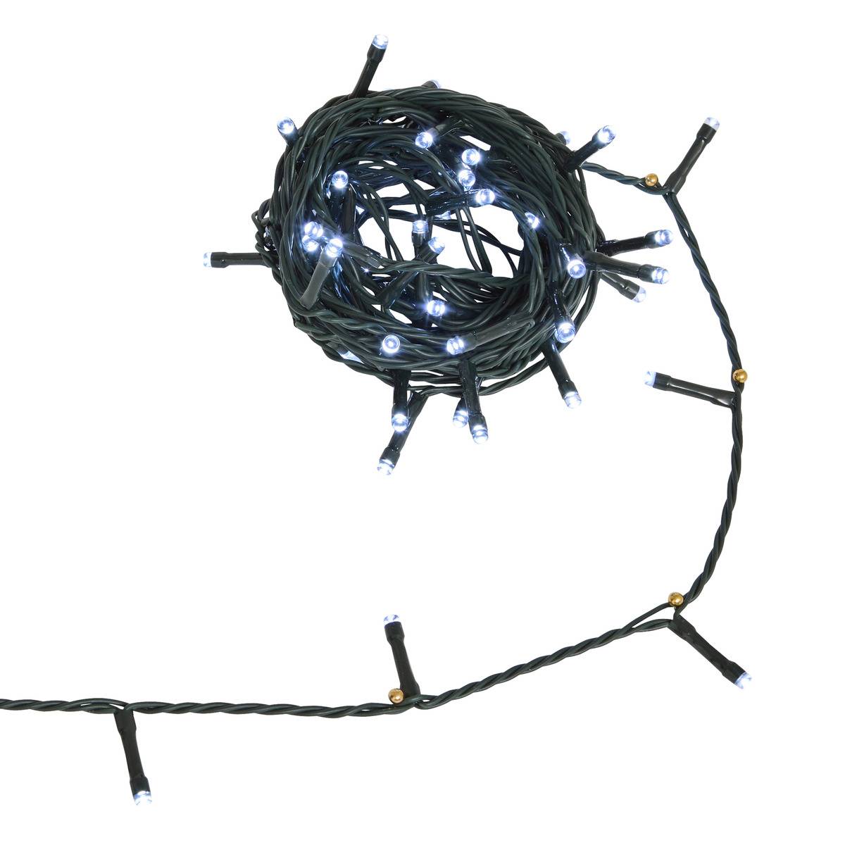 Guirlande lumineuse extérieure 80 LED 8 fonctions froid chaud long 6 m vert, FEERIC LIGHTS & CHRISTMAS