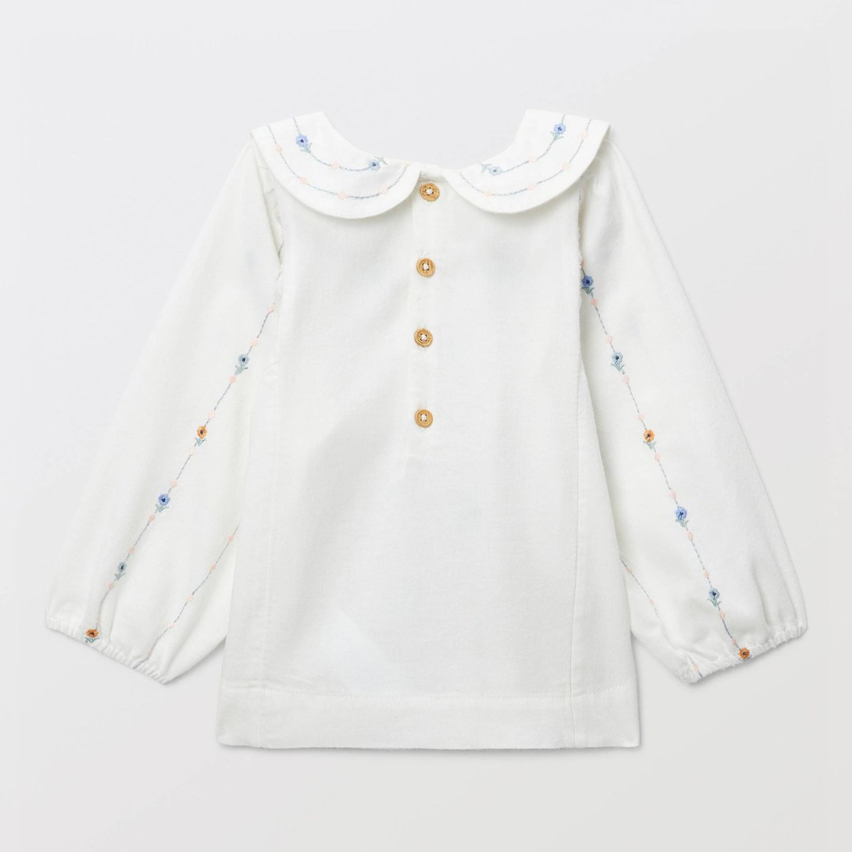 Blouse brodée en coton BIO GOTS naturel, BOUT'CHOU