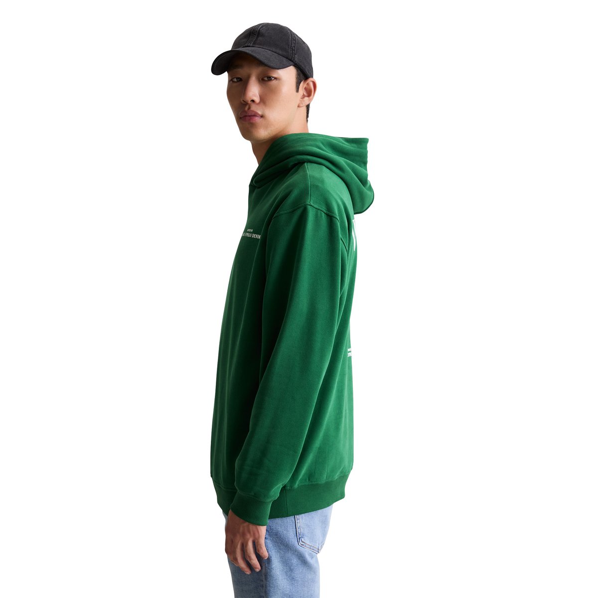 Hoodie relaxed avec un imprimé décontracté dans le dos vert foncé, MARC O’POLO DENIM
