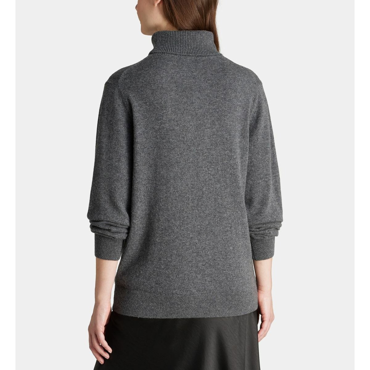Pull dobra col roulé en cachemire gris foncé, GALERIES LAFAYETTE