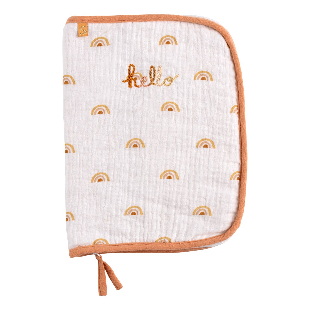 Protège carnet de santé en coton blanc, SAUTHON