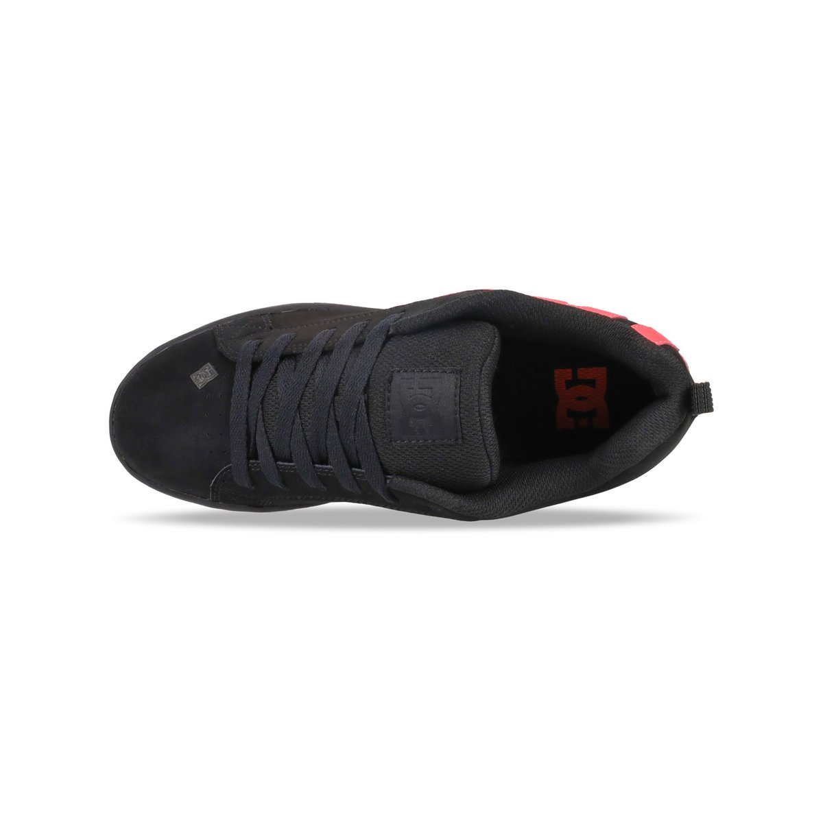 Chaussures en cuir COURT GRAFFIK. noir black/hot pink, DC SHOES