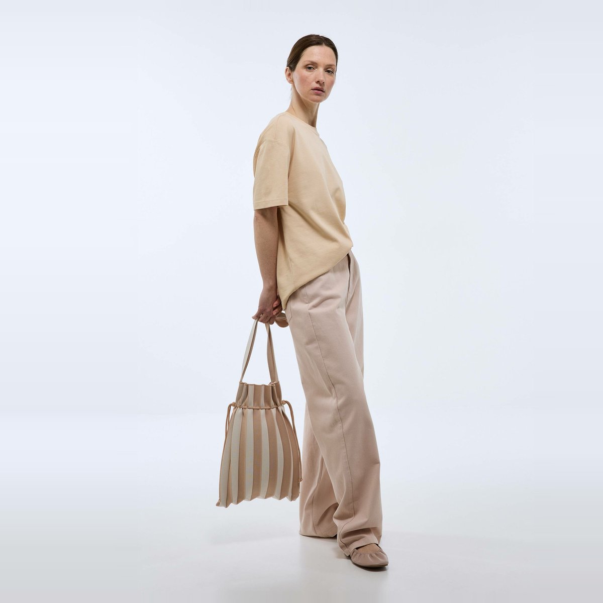 Pantalon droit uni rosee, MONOPRIX