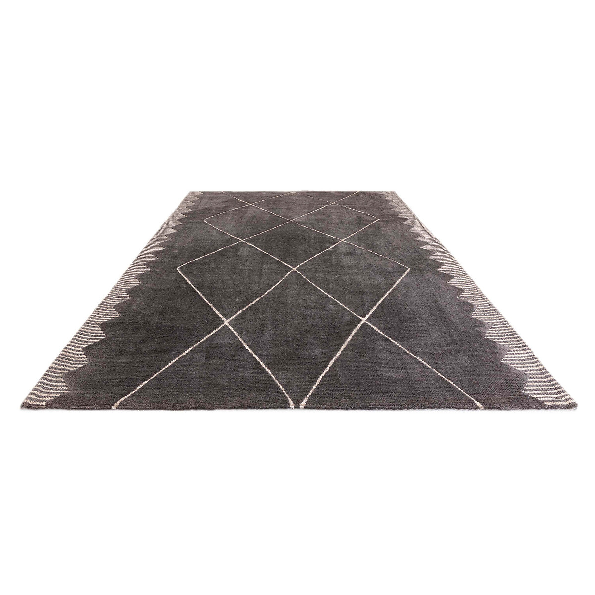 Monochrome Patterned Rug dark grey , ÉDITÉ
