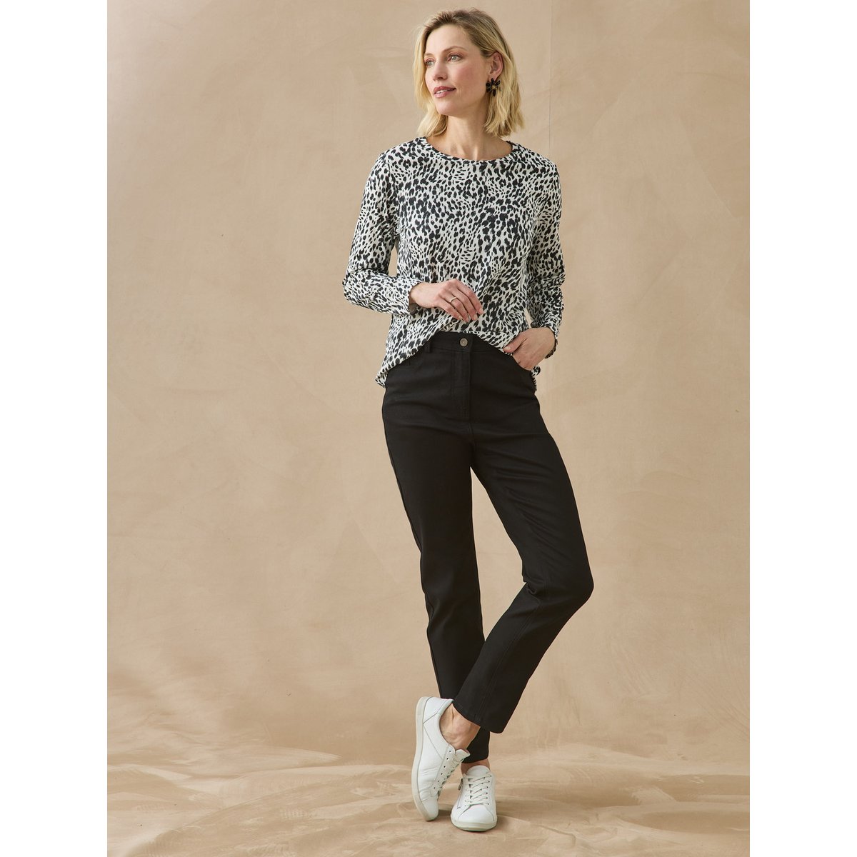 Pantalon droit 5 poches. noir, DAXON