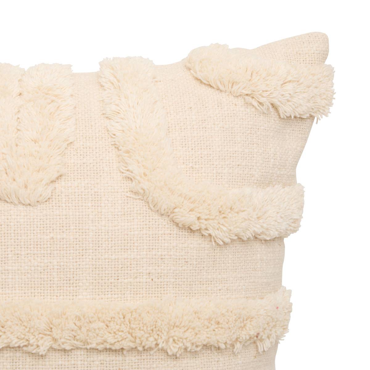Coussin carré en coton HAWKI blanc, ATMOSPHERA