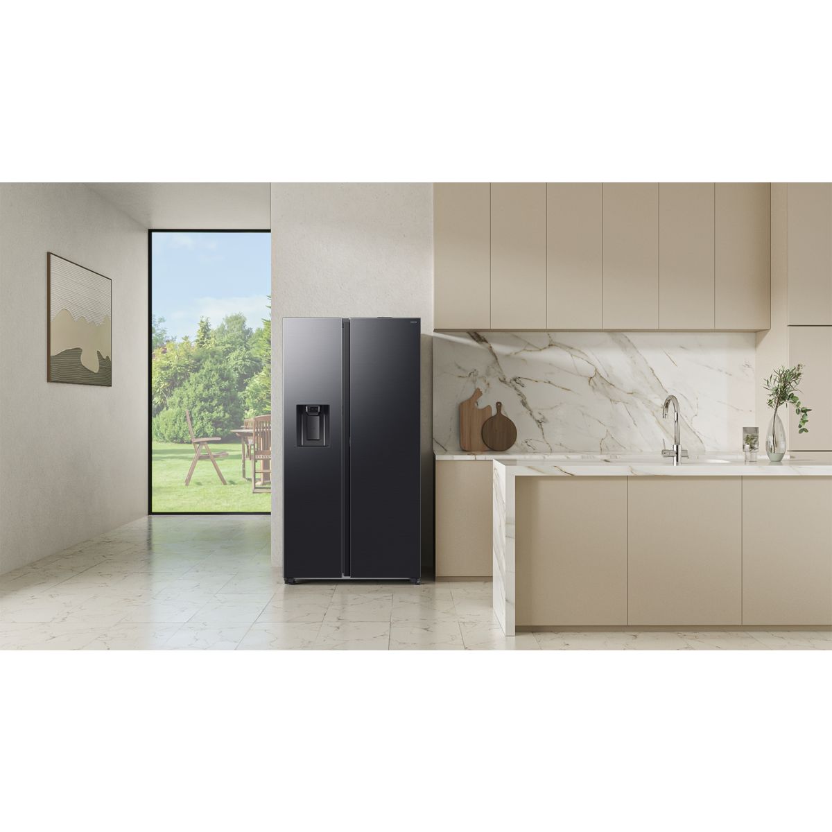 Réfrigérateur Américain RS70F64KDF noir, SAMSUNG
