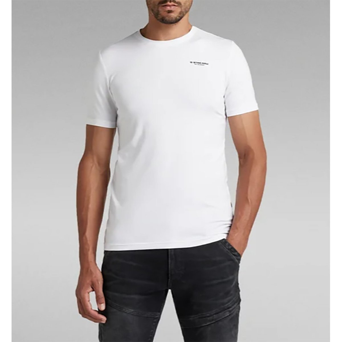 T-shirt coton biologique col rond blanc, G-Star RAW